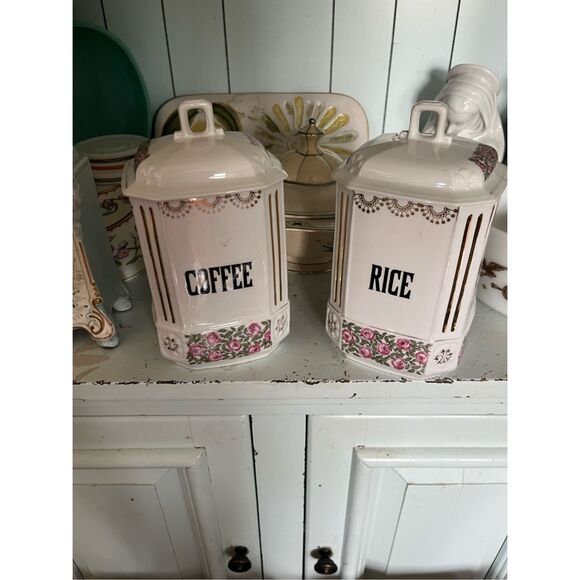 Antique Other - antique Czechoslovakia Coffee rice Container Set